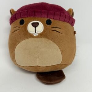 Squishmallows Chip the Beaver Wearing Beanie Hat Plush Toy Stuffed Animal 5"